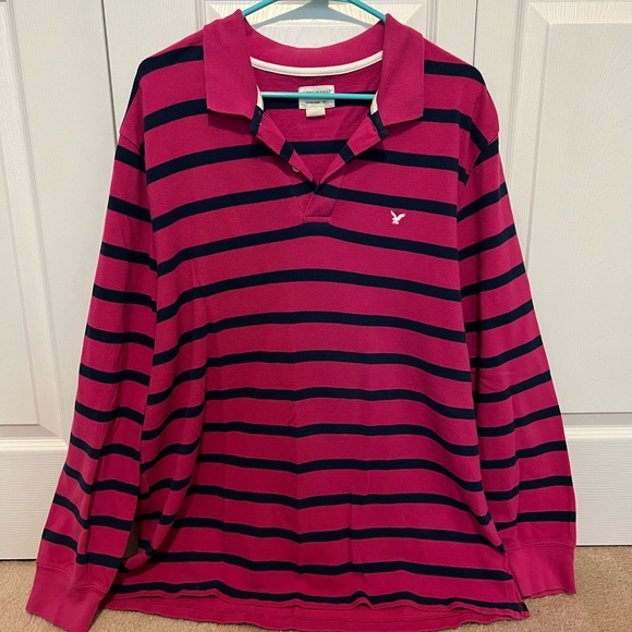 Men’s Long Sleeve Polo Shirt - Picture 1 of 6